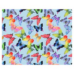 Watercolor Butterflies Double Sided Flano Blanket (medium)  by SychEva