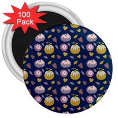 Autumn Pumpkins 3  Magnets (100 Pack)