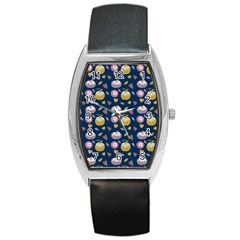 Autumn Pumpkins Barrel Style Metal Watch by SychEva