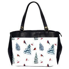 Christmas Trees And Bullfinches Oversize Office Handbag (2 Sides) by SychEva