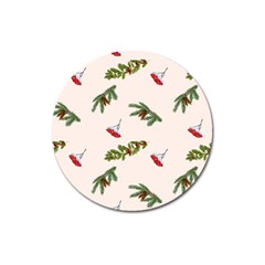 Rowan Branches And Spruce Branches Magnet 3  (round) by SychEva