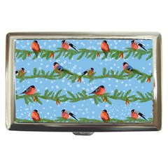 Bullfinches On Spruce Branches Cigarette Money Case by SychEva