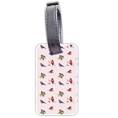 Bullfinches Sit On Branches Luggage Tag (two Sides) by SychEva