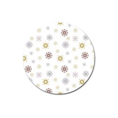 Magic Snowflakes Magnet 3  (Round)