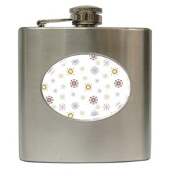 Magic Snowflakes Hip Flask (6 Oz) by SychEva