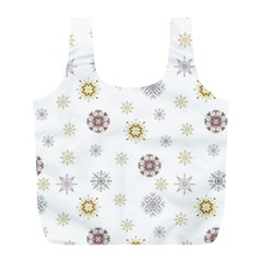 Magic Snowflakes Full Print Recycle Bag (l) by SychEva