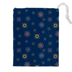 Magic Snowflakes Drawstring Pouch (5xl) by SychEva