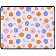 Colorful Balls Double Sided Fleece Blanket (medium)  by SychEva