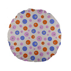Colorful Balls Standard 15  Premium Flano Round Cushions by SychEva