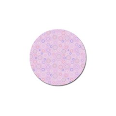 Multicolored Circles On A Pink Background Golf Ball Marker by SychEva