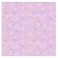 Multicolored Circles On A Pink Background Large Satin Scarf (square) by SychEva