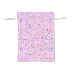 Multicolored Circles On A Pink Background Lightweight Drawstring Pouch (m) by SychEva