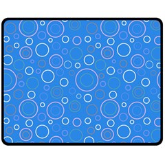 Circles Double Sided Fleece Blanket (medium)  by SychEva