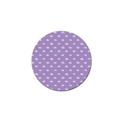 Pink Clouds On Purple Background Golf Ball Marker by SychEva