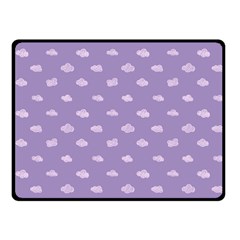 Pink Clouds On Purple Background Fleece Blanket (small) by SychEva