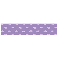 Pink Clouds On Purple Background Small Flano Scarf by SychEva