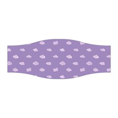 Pink Clouds On Purple Background Stretchable Headband by SychEva