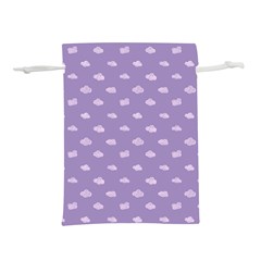 Pink Clouds On Purple Background Lightweight Drawstring Pouch (s) by SychEva