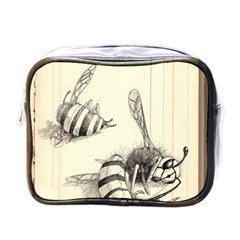 Bees Mini Toiletries Bag (one Side)