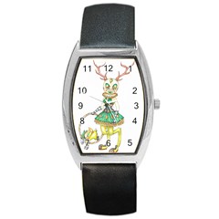 Gold Clown Barrel Style Metal Watch by Limerence