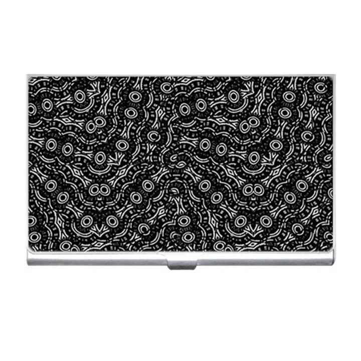 Black And White Modern Intricate Ornate Pattern Business Card Holder