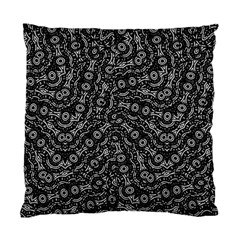 Black And White Modern Intricate Ornate Pattern Standard Cushion Case (one Side) by dflcprintsclothing