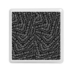 Black And White Modern Intricate Ornate Pattern Memory Card Reader (square) by dflcprintsclothing