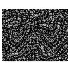 Black And White Modern Intricate Ornate Pattern Double Sided Flano Blanket (medium)  by dflcprintsclothing