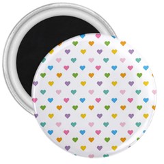 Small Multicolored Hearts 3  Magnets by SychEva
