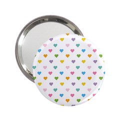 Small Multicolored Hearts 2 25  Handbag Mirrors by SychEva