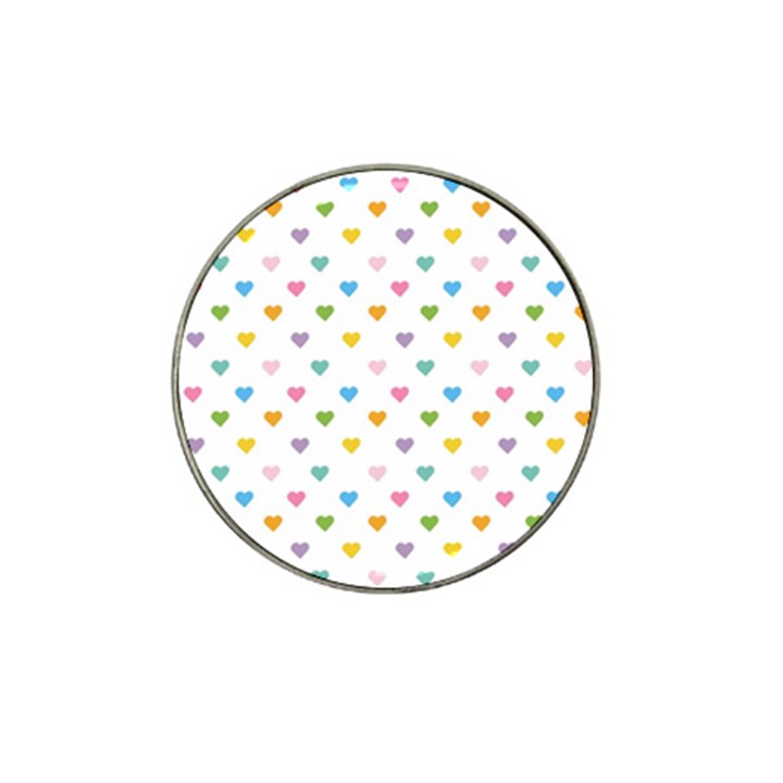 Small Multicolored Hearts Hat Clip Ball Marker