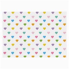 Small Multicolored Hearts Large Glasses Cloth by SychEva