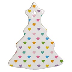 Small Multicolored Hearts Christmas Tree Ornament (two Sides) by SychEva