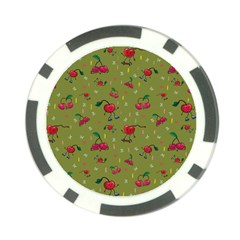 Red Cherries Athletes Poker Chip Card Guard by SychEva