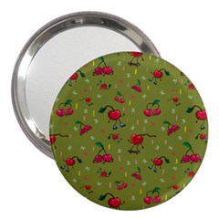 Red Cherries Athletes 3  Handbag Mirrors by SychEva