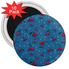 Red Cherries Athletes 3  Magnets (10 pack) 