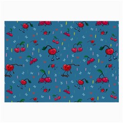 Red Cherries Athletes Large Glasses Cloth