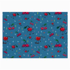 Red Cherries Athletes Large Glasses Cloth (2 Sides) by SychEva