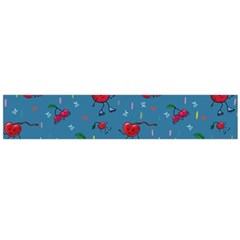 Red Cherries Athletes Large Flano Scarf 