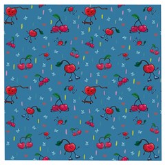Red Cherries Athletes Wooden Puzzle Square