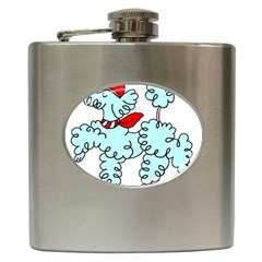 Doodle Poodle  Hip Flask (6 Oz) by IIPhotographyAndDesigns