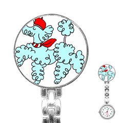 Doodle Poodle  Stainless Steel Nurses Watch by IIPhotographyAndDesigns