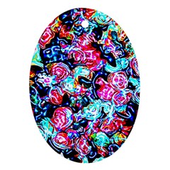 Neon Floral Ornament (oval) by 3cl3ctix