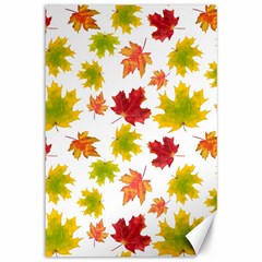 Bright Autumn Leaves Canvas 12  X 18  by SychEva