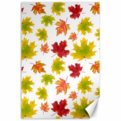 Bright Autumn Leaves Canvas 24  X 36  by SychEva