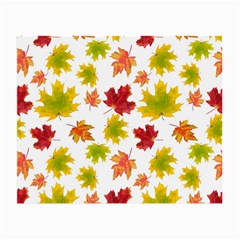 Bright Autumn Leaves Small Glasses Cloth (2 Sides) by SychEva