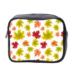 Bright Autumn Leaves Mini Toiletries Bag (two Sides) by SychEva