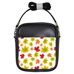 Bright Autumn Leaves Girls Sling Bag