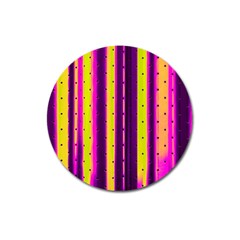 Warped Stripy Dots Magnet 3  (round) by essentialimage365