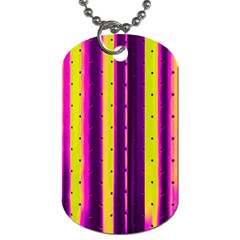 Warped Stripy Dots Dog Tag (one Side) by essentialimage365